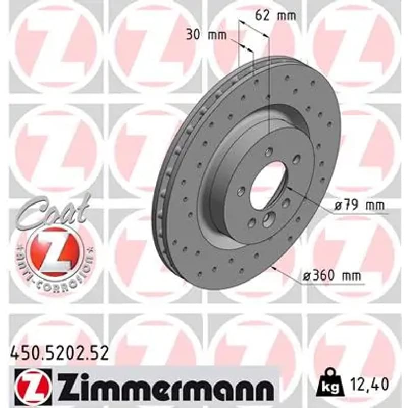 ZIMMERMANN stabdžių diskas 450-5202-52