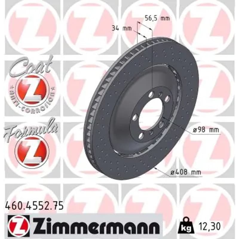 ZIMMERMANN stabdžių diskas 460-4552-75