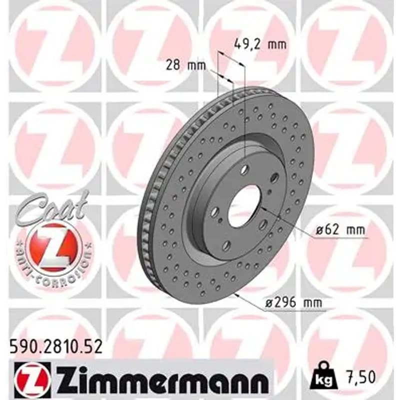 ZIMMERMANN stabdžių diskas 590-2810-52