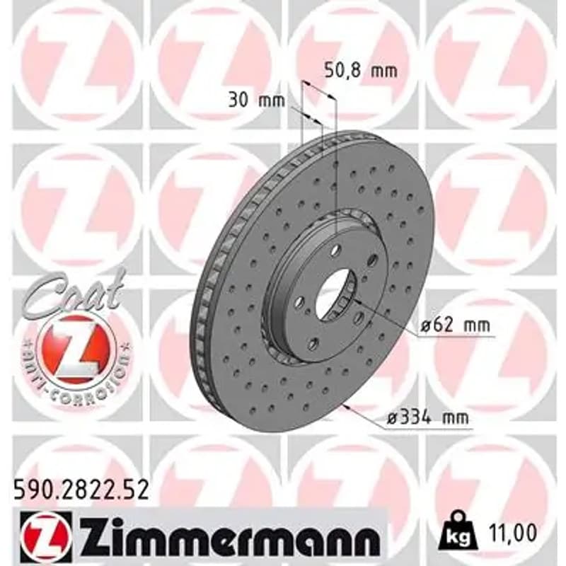 ZIMMERMANN stabdžių diskas 590-2822-52