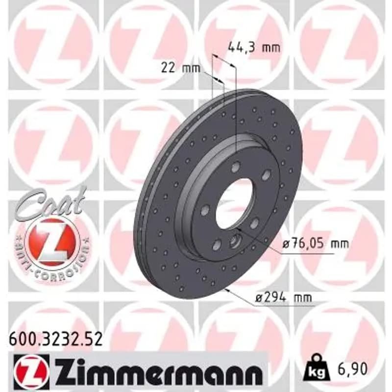 ZIMMERMANN stabdžių diskas 600-3232-52