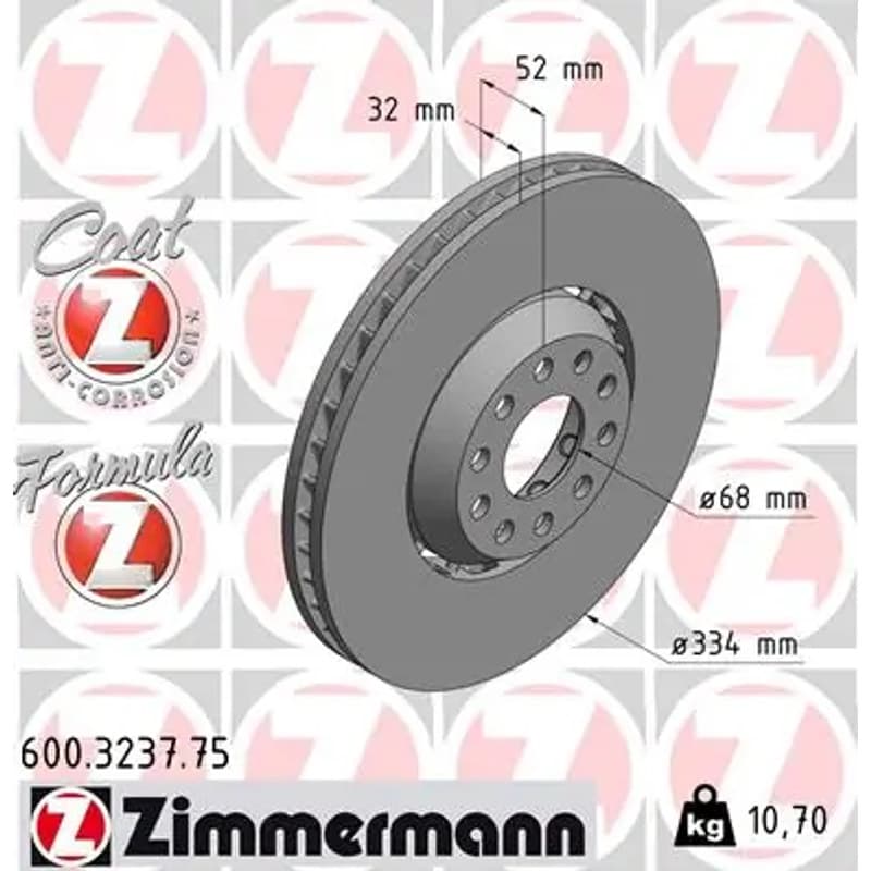 ZIMMERMANN stabdžių diskas 600-3237-75