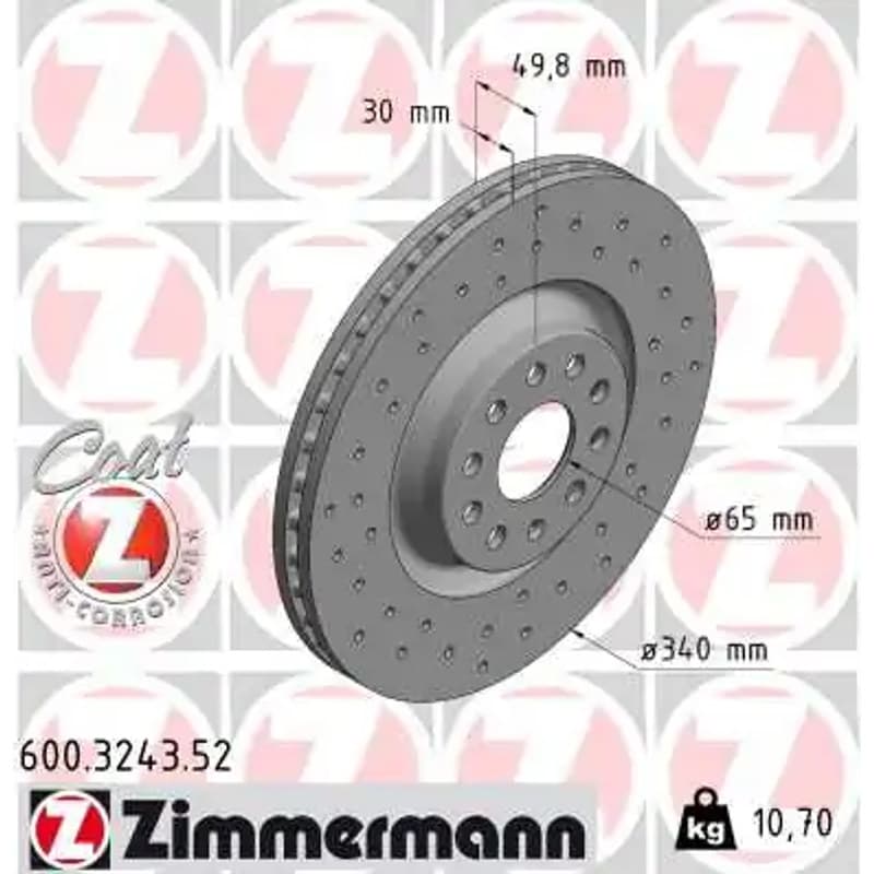 ZIMMERMANN stabdžių diskas 600-3243-52