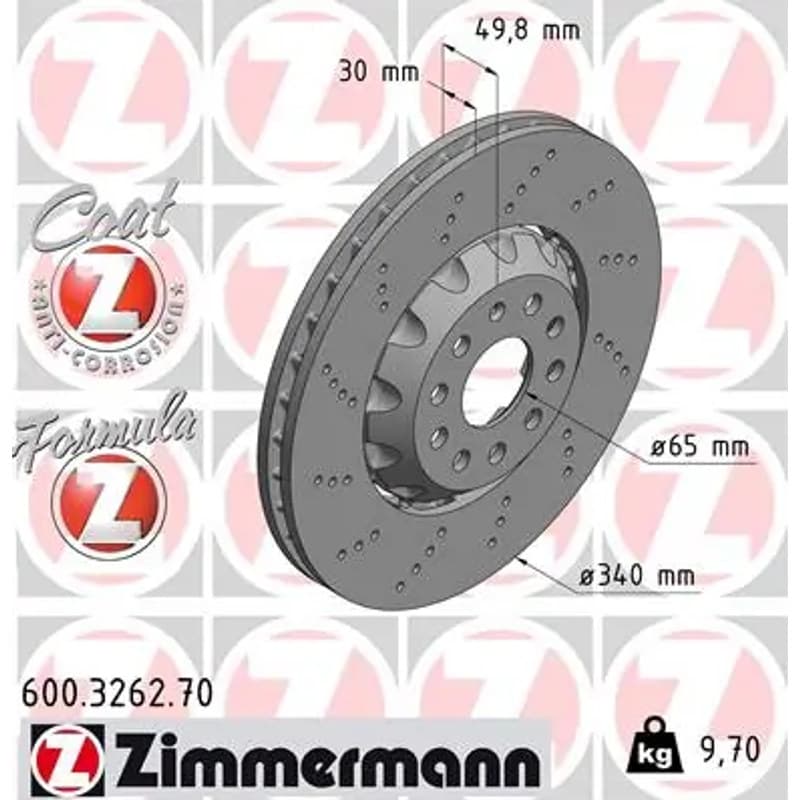 ZIMMERMANN stabdžių diskas 600-3262-70