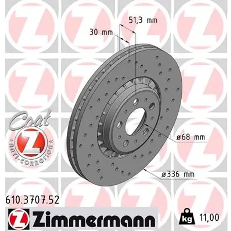 ZIMMERMANN stabdžių diskas 610-3707-52
