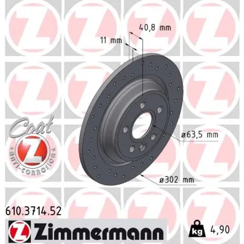 ZIMMERMANN stabdžių diskas 610-3714-52