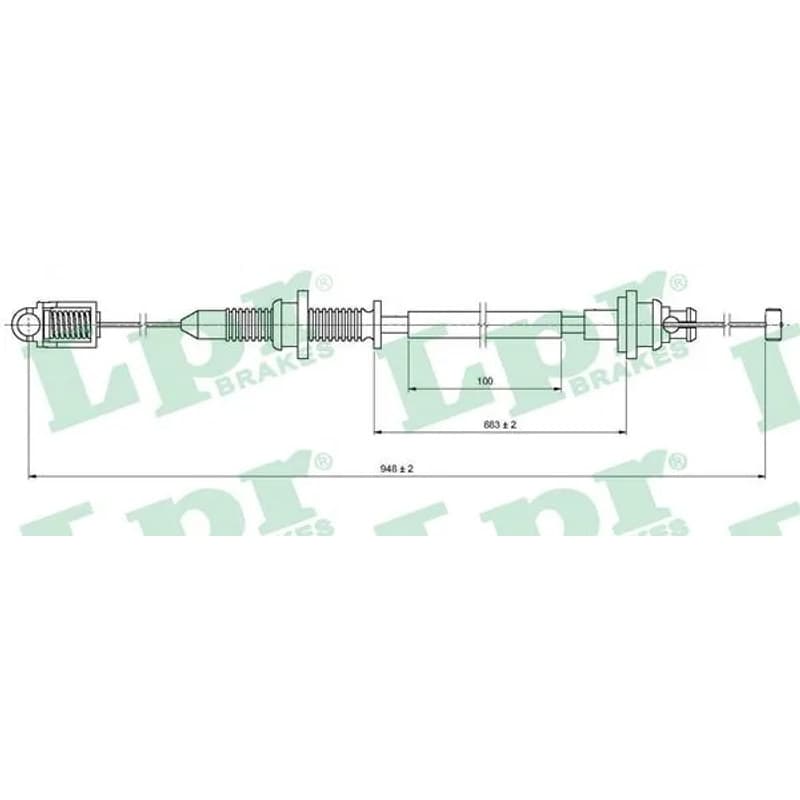 LPR akceleratoriaus trosas C0131A LPR