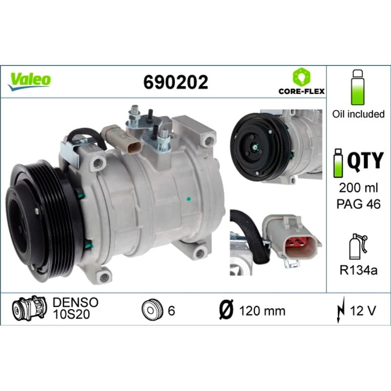 VALEO kompresorius, oro kondicionierius 690202 VALEO