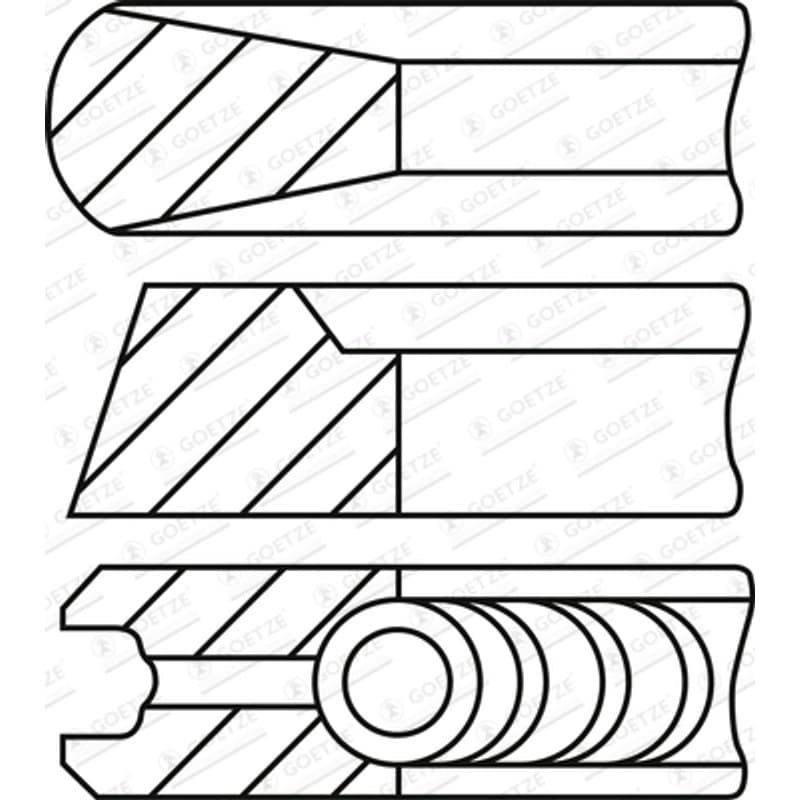 GOETZEENGINE stūmoklio žiedų komplektas 08-447600-00
