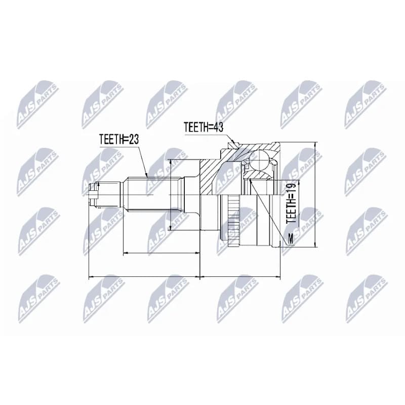 NTY jungčių komplektas, kardaninis velenas NPZ-SU-001