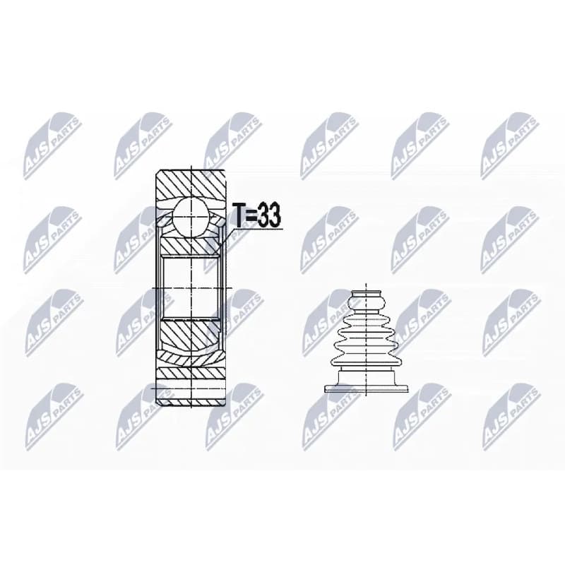 NTY jungčių komplektas, kardaninis velenas NPW-VW-074