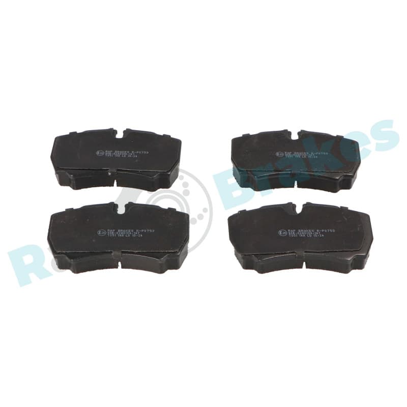 RAPBRAKES stabdžių trinkelių rinkinys, diskinis stabdys R-P0759