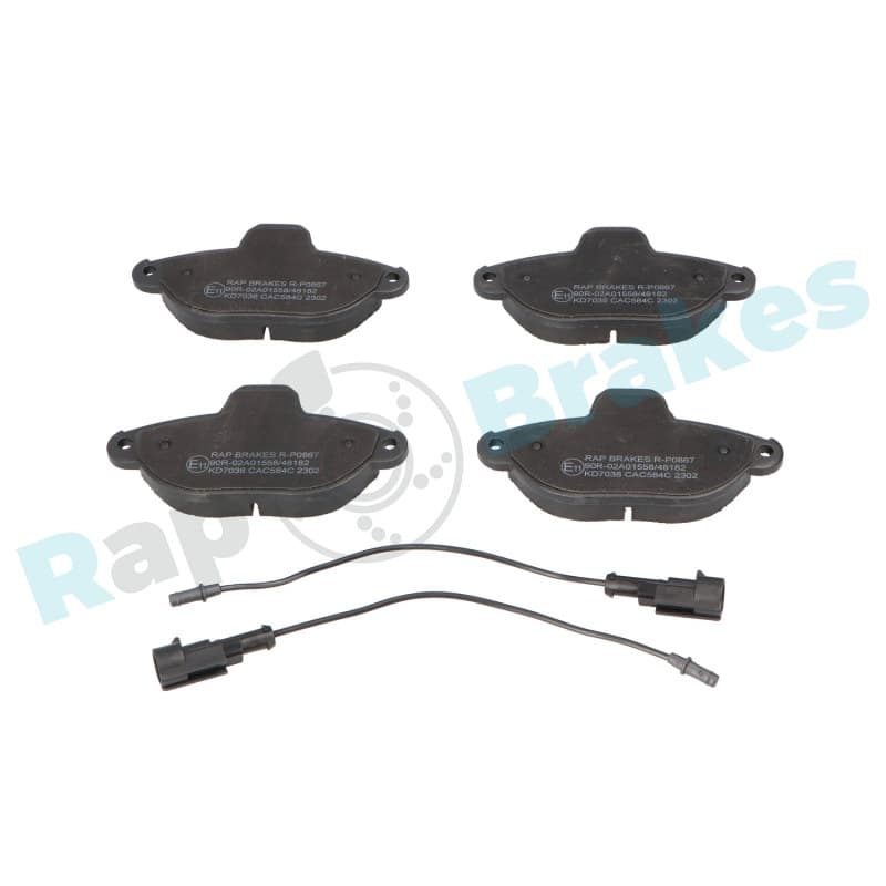 RAPBRAKES stabdžių trinkelių rinkinys, diskinis stabdys R-P0867