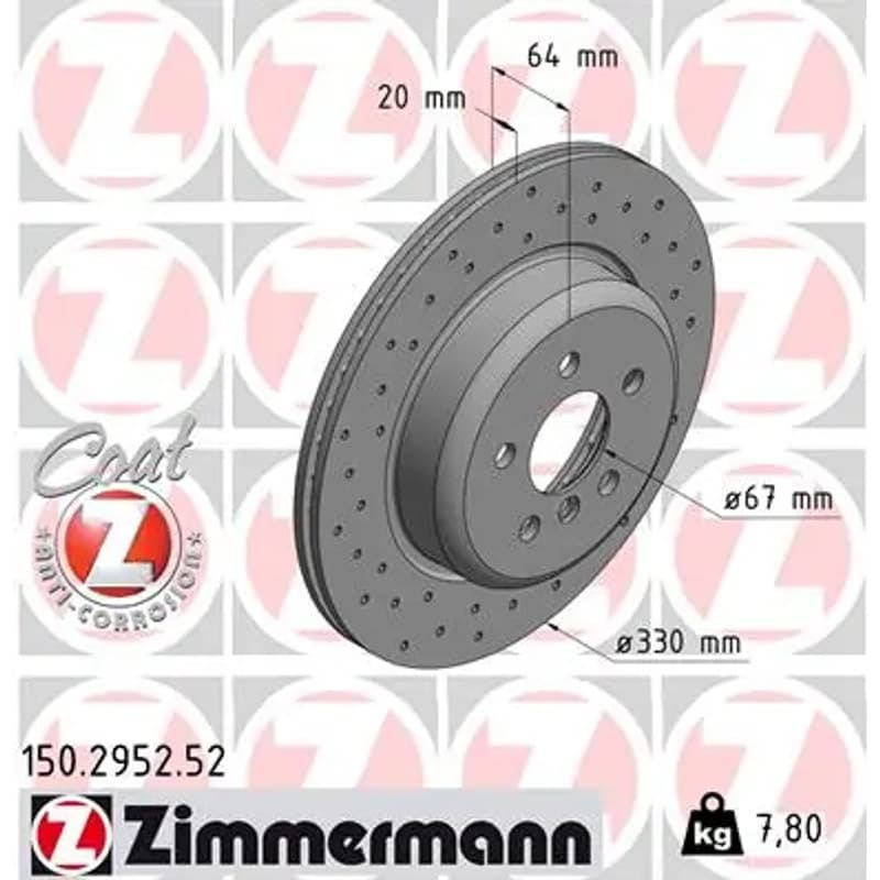 ZIMMERMANN stabdžių diskas 150-2952-52
