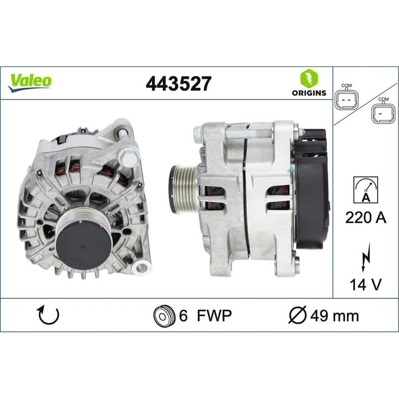 VALEO kintamosios srovės generatorius 443527