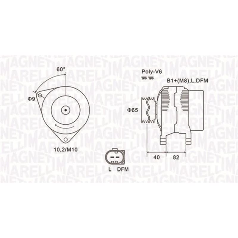 MAGNETIMARELLI kintamosios srovės generatorius 063731746010