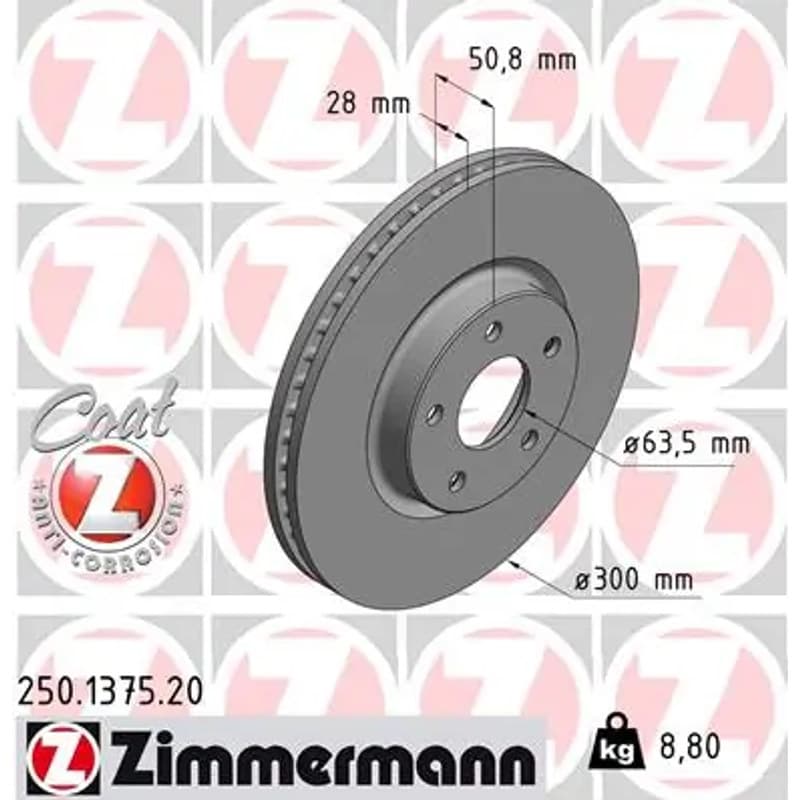 ZIMMERMANN stabdžių diskas 250-1375-20