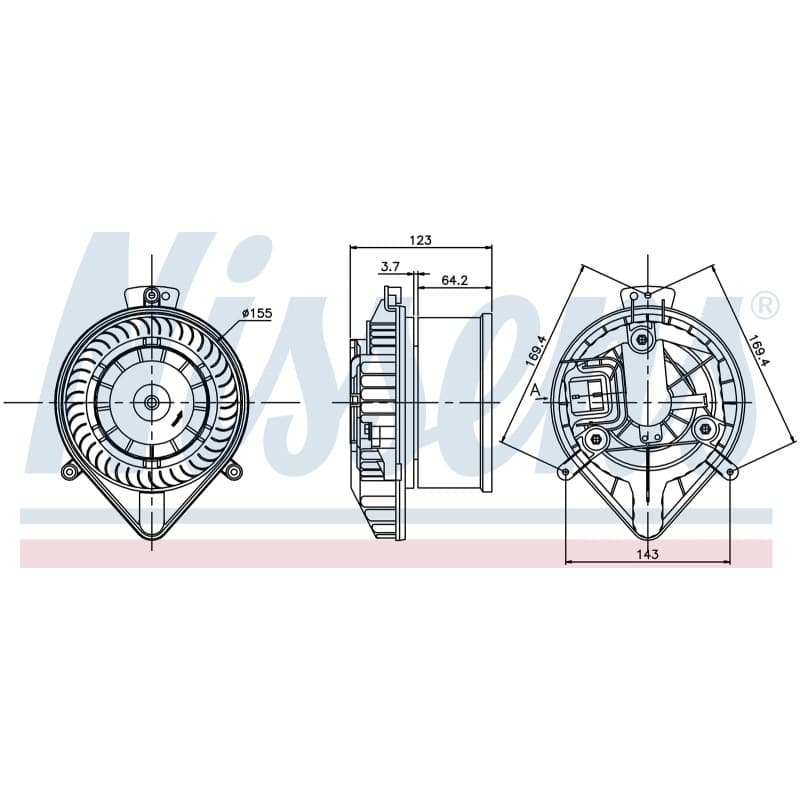 Salono ventiliatorius NISSENS 87063 NISS
