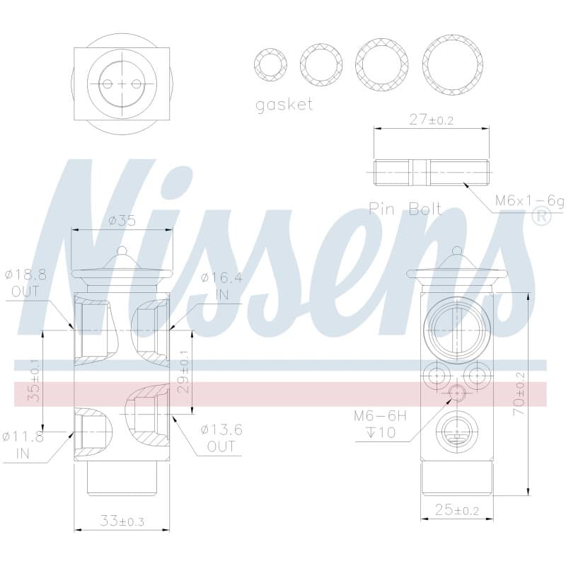 NISSENS išsiplėtimo vožtuvas, oro kondicionavimas 999234 NISS