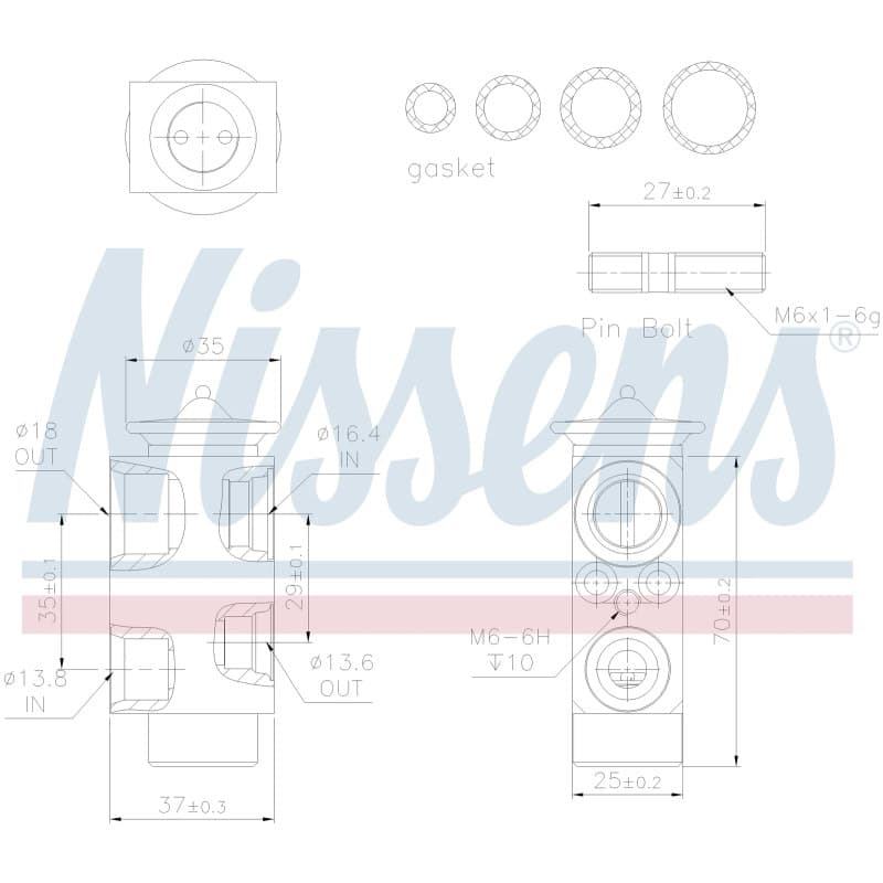 NISSENS išsiplėtimo vožtuvas, oro kondicionavimas 999251 NISS