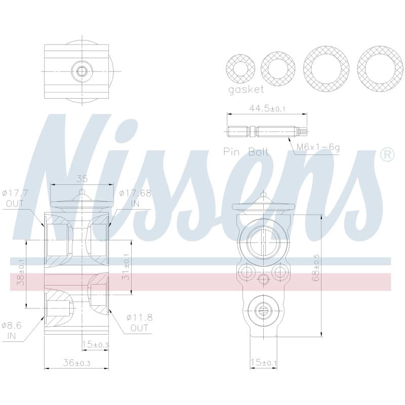 NISSENS išsiplėtimo vožtuvas, oro kondicionavimas 999432 NISS