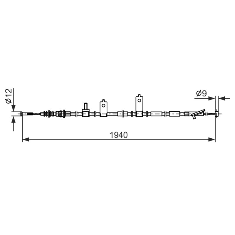 BOSCH 1 987 482 853 trosas, stovėjimo stabdys