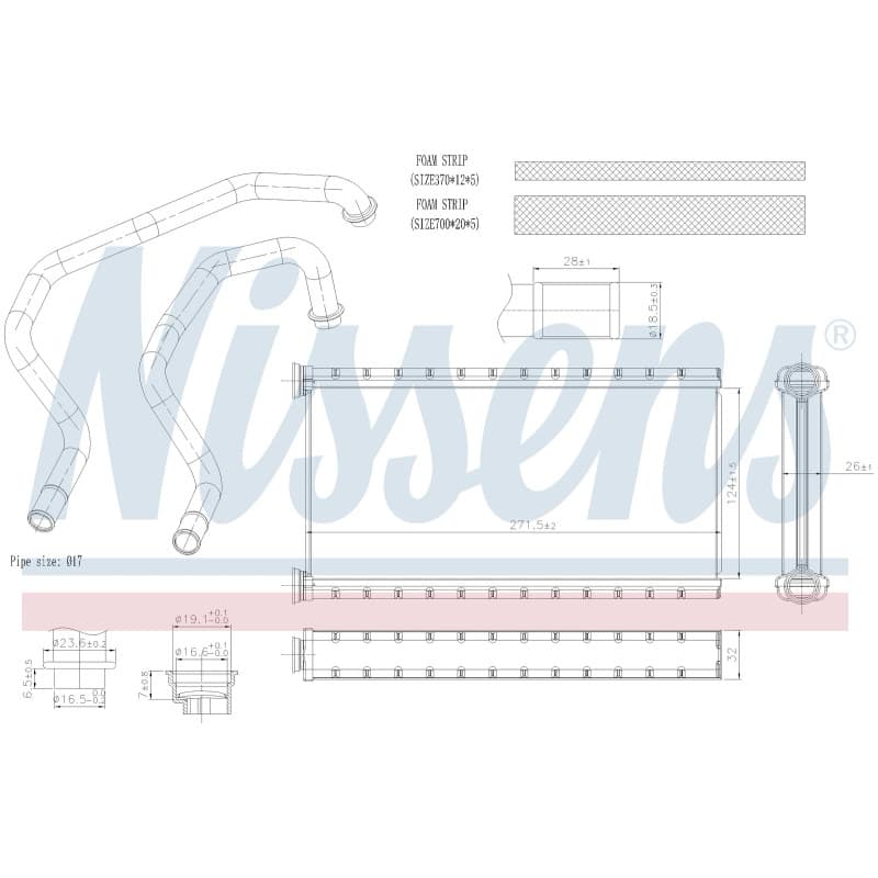 Salono radiatorius NISSENS 707404 NISS