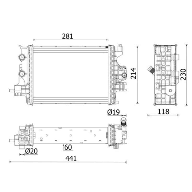 MAHLE CR 2634 000P radiatorius, variklio aušinimas CR2634000P