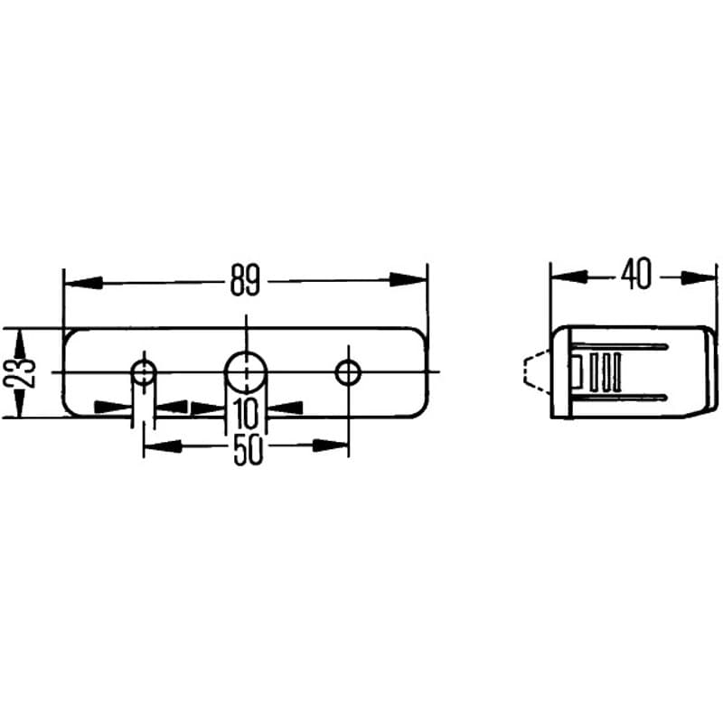 HELLA 2KA 006 896-001 Valstybinio numerio apšvietimas