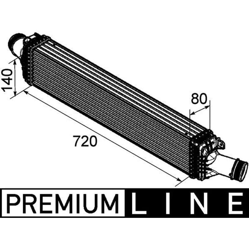MAHLE CI 169 000P tarpinis suslėgto oro aušintuvas, kompresorius CI169000P