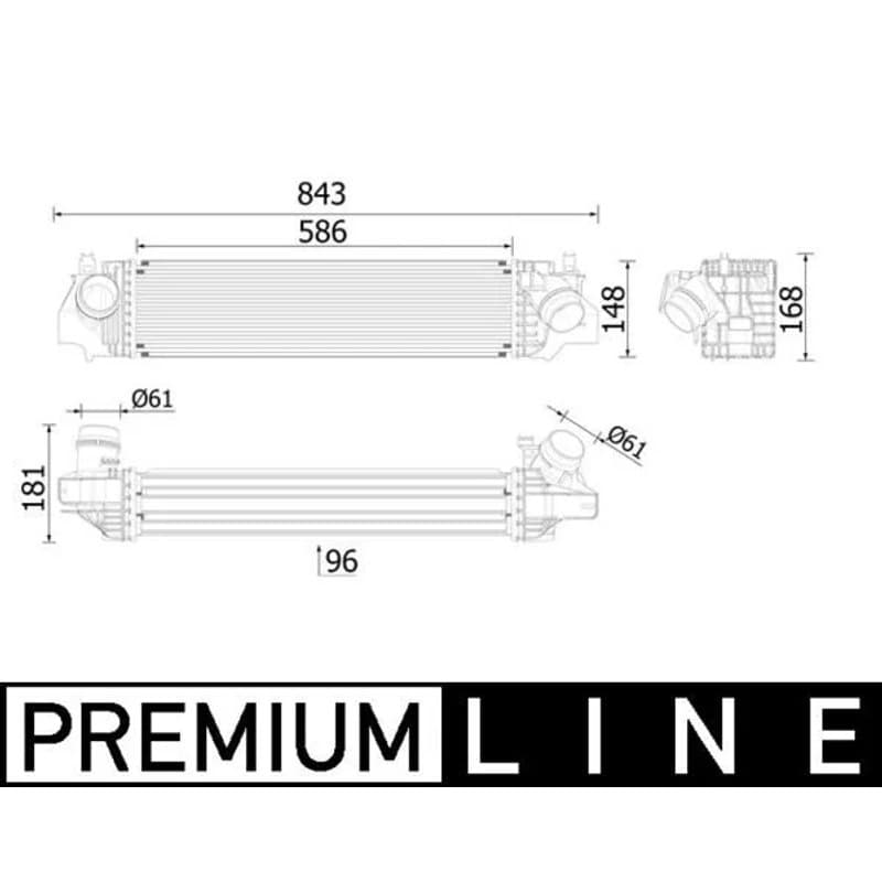 MAHLE CI 617 000P tarpinis suslėgto oro aušintuvas, kompresorius CI617000P