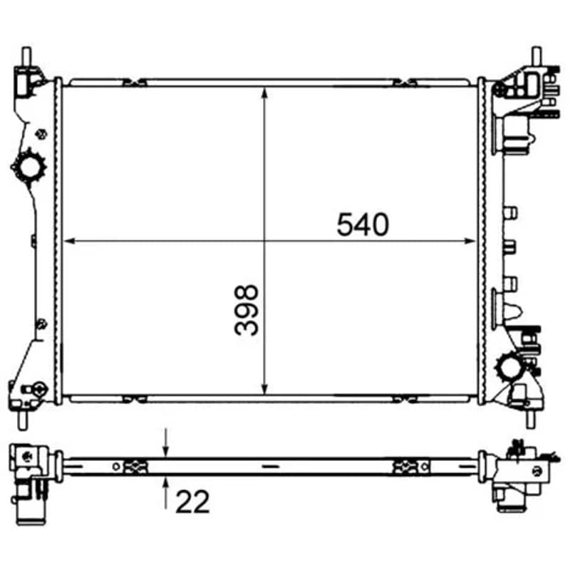 MAHLE CR 2056 000S radiatorius, variklio aušinimas