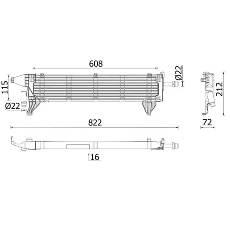 MAHLE CR 2636 000P radiatorius, variklio aušinimas CR2636000P