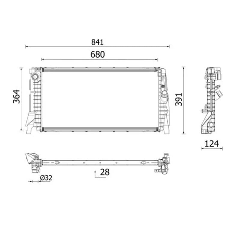MAHLE CR 2747 000P radiatorius, variklio aušinimas CR2747000P MAHLE