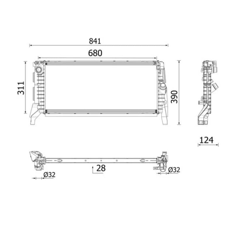 MAHLE CR 2749 000P radiatorius, variklio aušinimas CR2749000P MAHLE