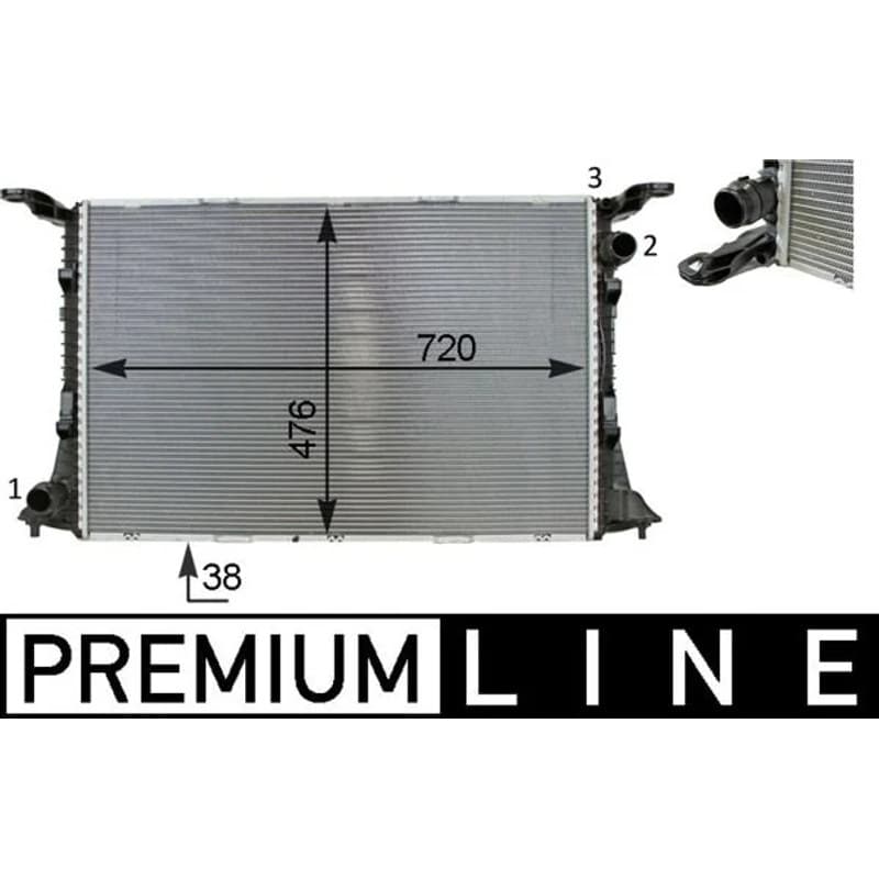 MAHLE CR 82 000P radiatorius, variklio aušinimas CR82000P