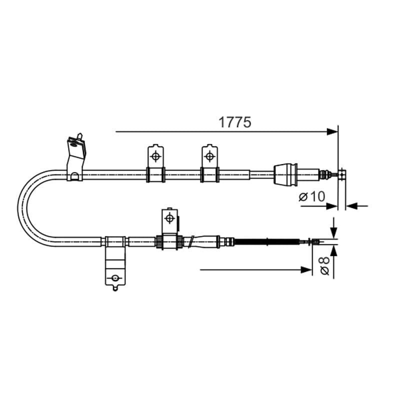 BOSCH 1 987 482 077 trosas, stovėjimo stabdys