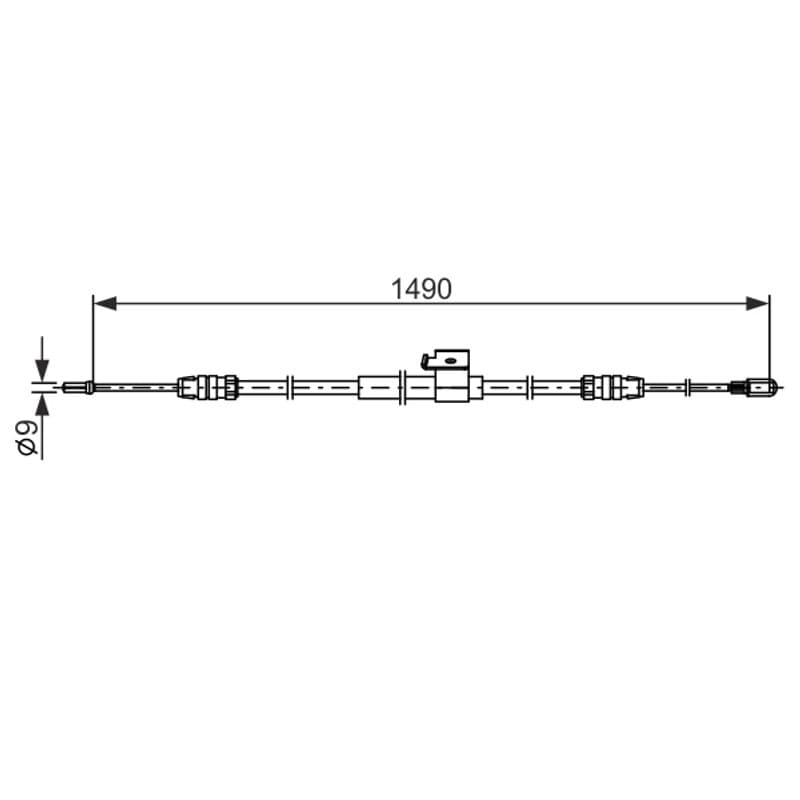 BOSCH 1 987 482 832 trosas, stovėjimo stabdys