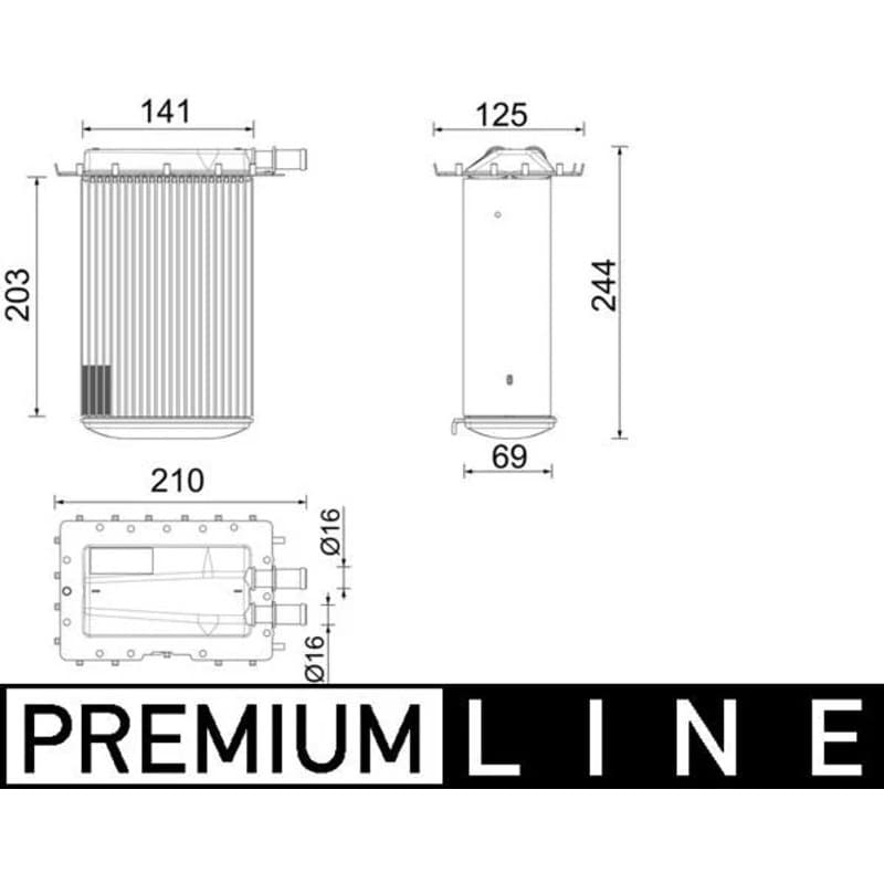 MAHLE CI 642 000P tarpinis suslėgto oro aušintuvas, kompresorius CI642000P