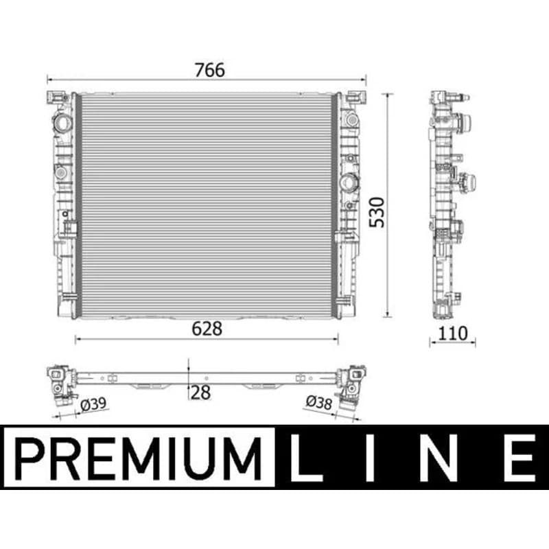 MAHLE CR 2215 000P radiatorius, variklio aušinimas