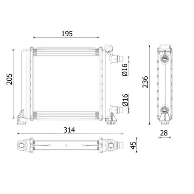 MAHLE CR 2642 000P radiatorius, variklio aušinimas CR2642000P MAHLE