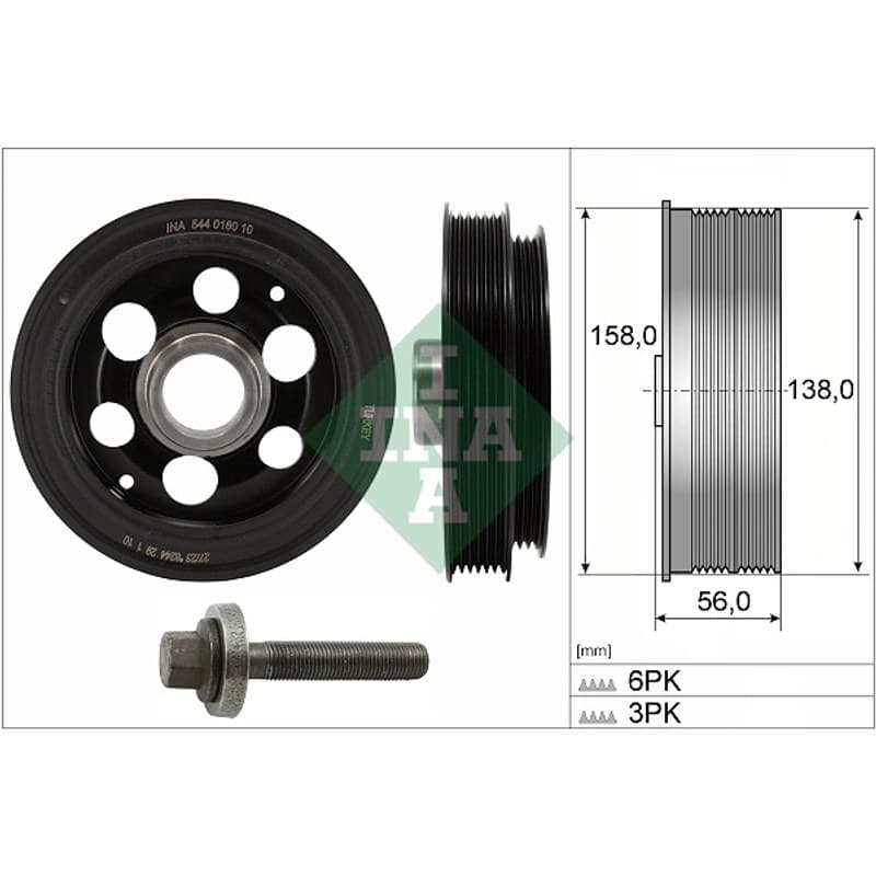 SCHAEFFLERINA alkūninio veleno skriemulių rinkinys 544 0180 20
