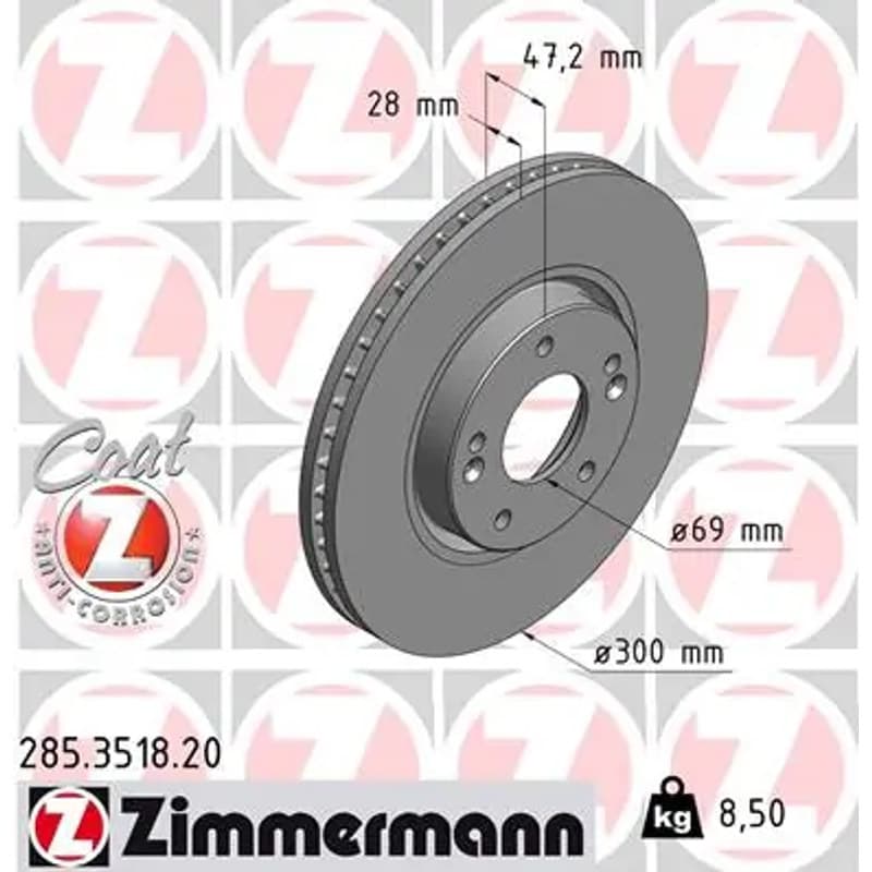 ZIMMERMANN stabdžių diskas 285.3518.20