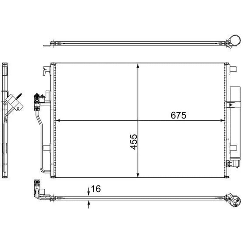 MAHLE AC 553 001S kondensatorius, oro kondicionierius