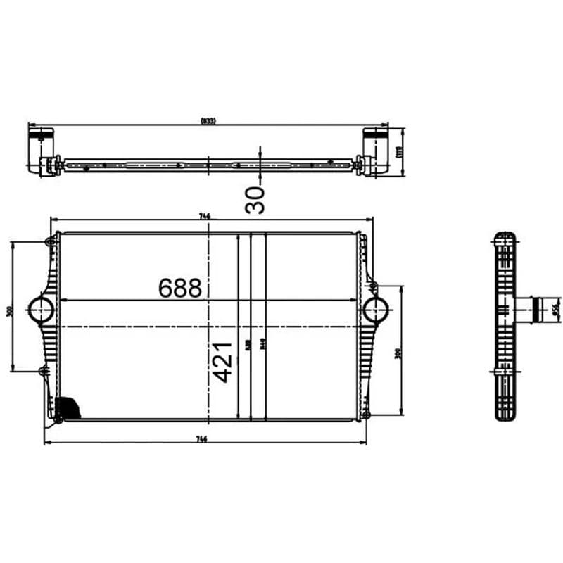MAHLE CI 518 000S tarpinis suslėgto oro aušintuvas, kompresorius