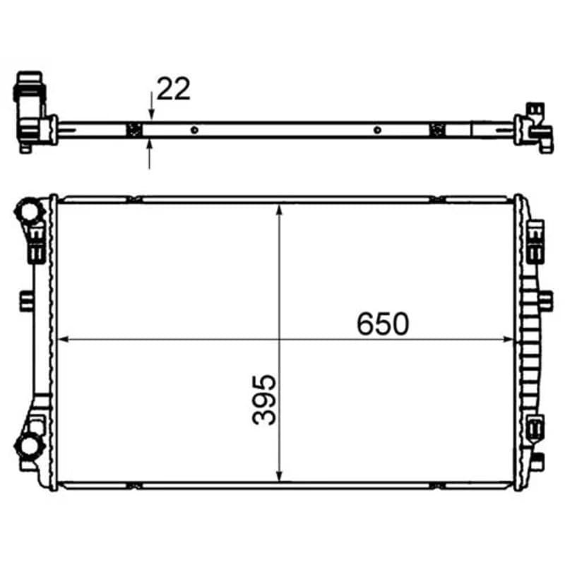 MAHLE CR 2054 000S radiatorius, variklio aušinimas