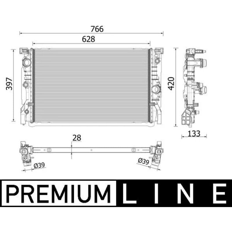 MAHLE CR 2223 000P radiatorius, variklio aušinimas