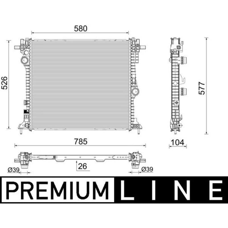 MAHLE CR 2587 000P radiatorius, variklio aušinimas