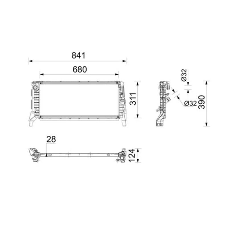 MAHLE CR 2773 000P radiatorius, variklio aušinimas