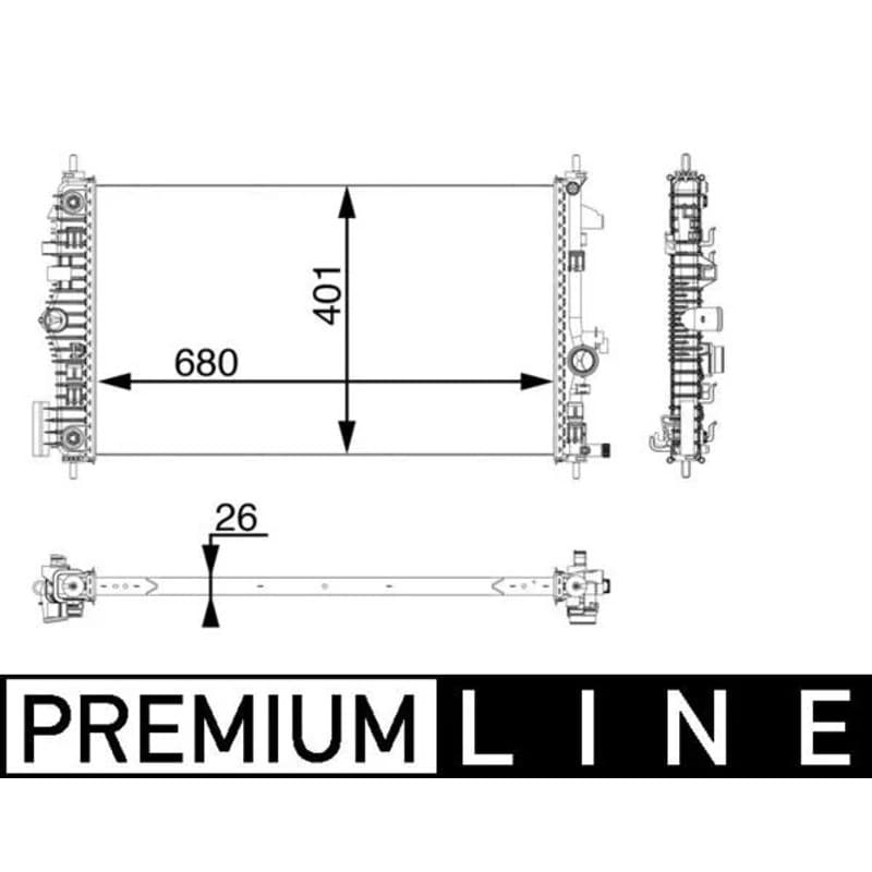 MAHLE CR 927 000P radiatorius, variklio aušinimas